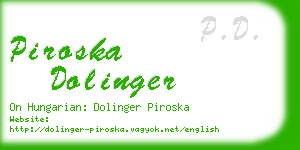 piroska dolinger business card
